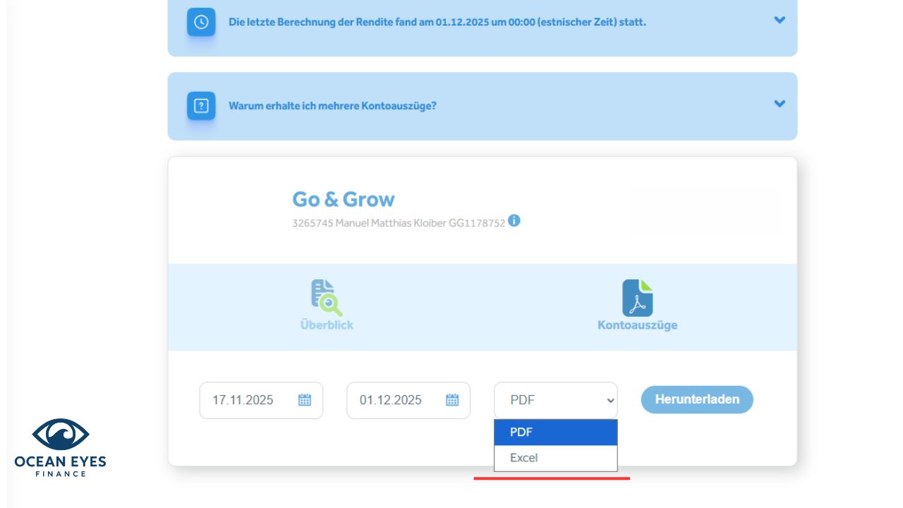Bondora Go & Grow Anleitung: So erstellst du deinen Excel- oder CSV-Bericht (mit Screenshots)
